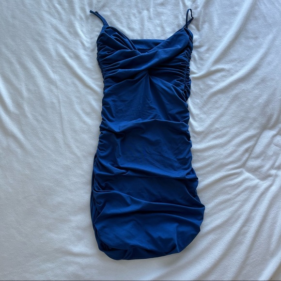 Oh Polly Twisted Love Ruched Bodycon Mini Dress - Picture 2 of 4